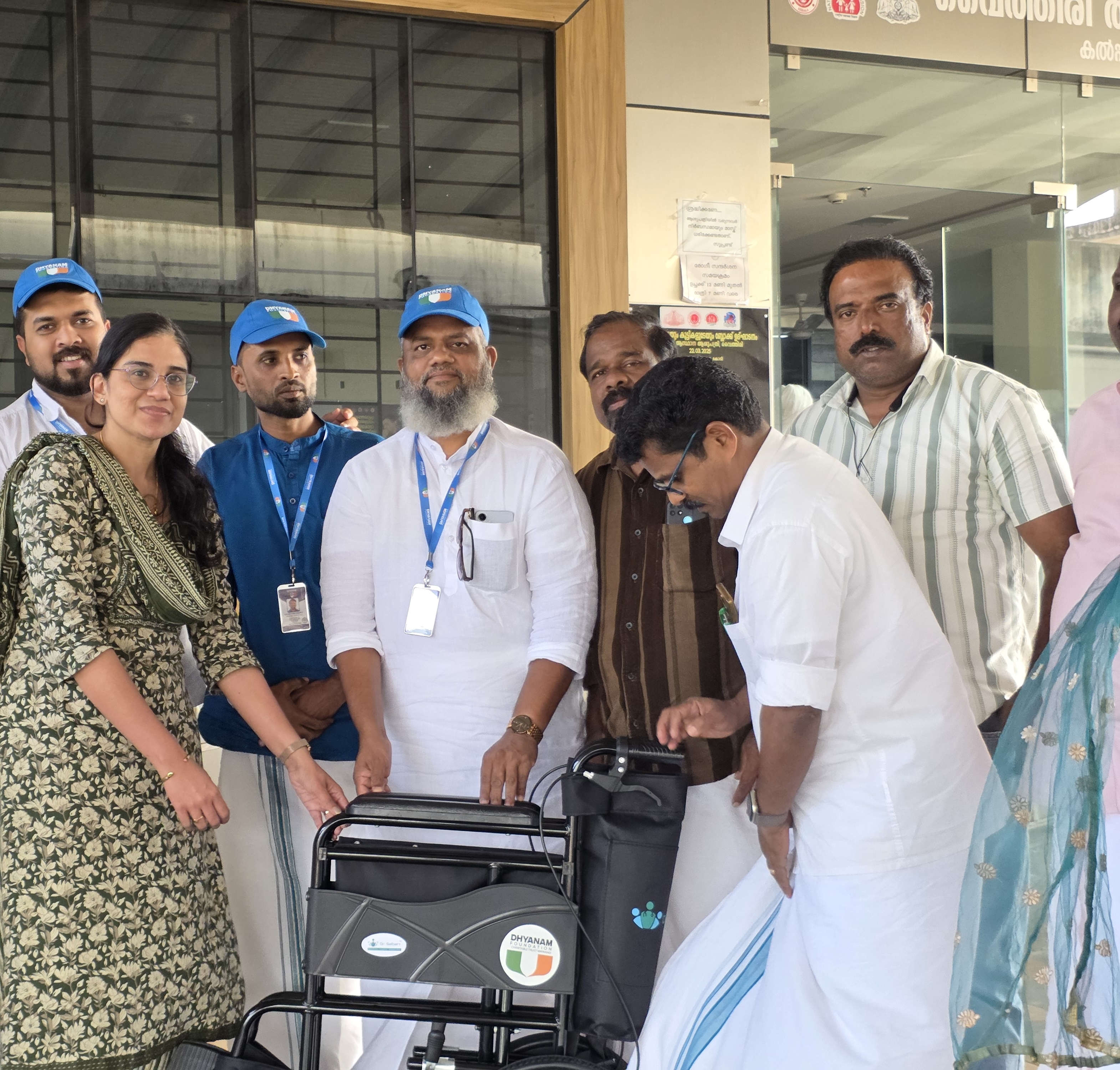GOVERNMENT HOSPITAL DHYANAM FOUNDATION WHEEL CHAIR CONTRIBUTION